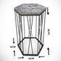 Hanah Home Cetrus Kafkas - Oak Mesa Auxiliar Roble Oscuro y Negro